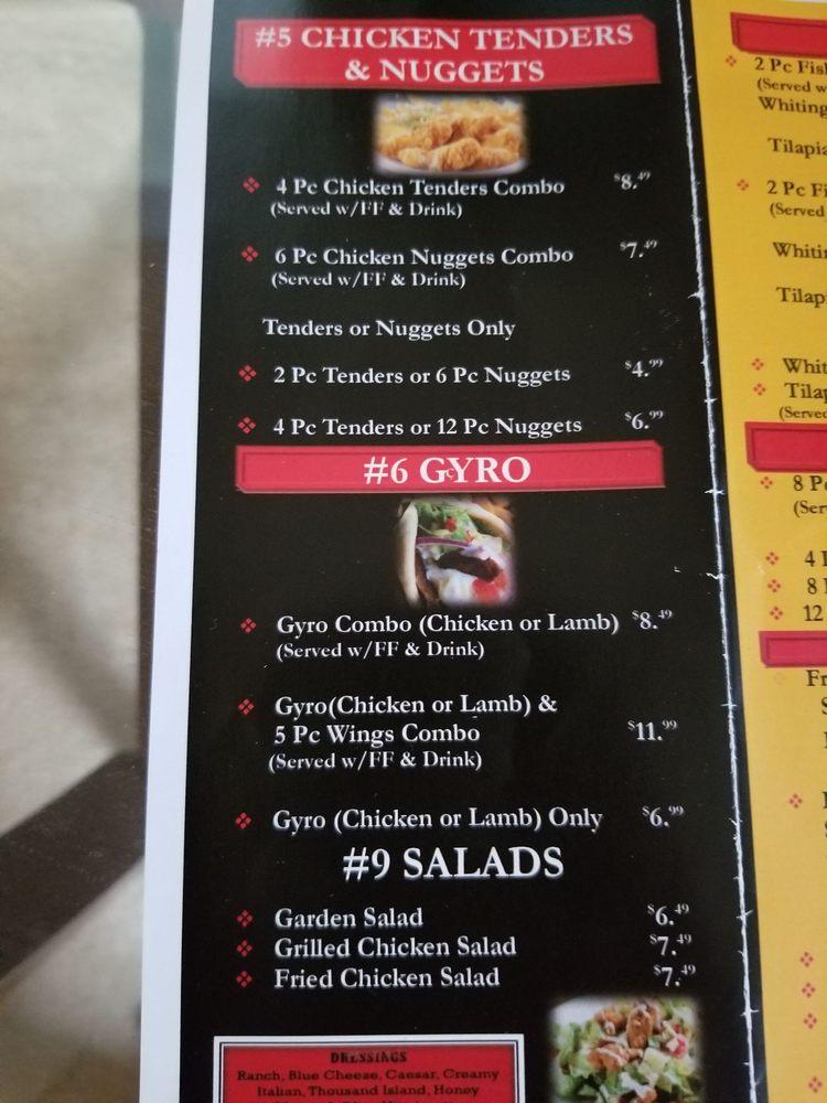 Menu at Rico’s Hibachi & Wings restaurant, Fayetteville