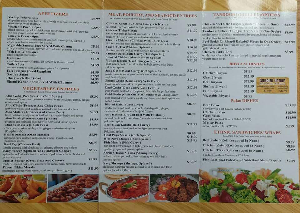 Menu at Wah Kitchen restaurant, Kenner