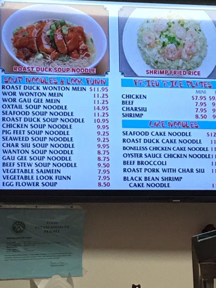 Menu at Mings Canton Food fast food, Pearl City, Kamehameha Hwy