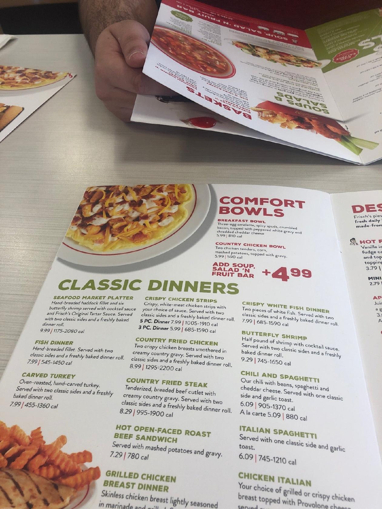 Menu At Frisch's Big Boy Restaurant, Cincinnati, Mason Montgomery Rd