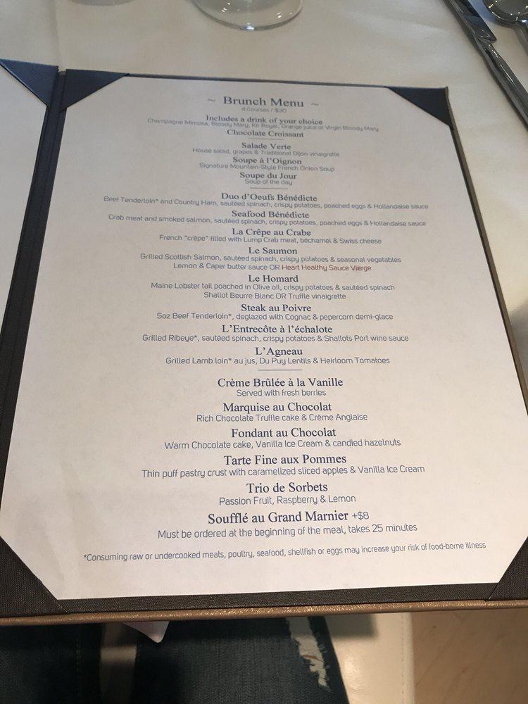 Menu at Le Yaca Virginia Beach restaurant, Virginia Beach