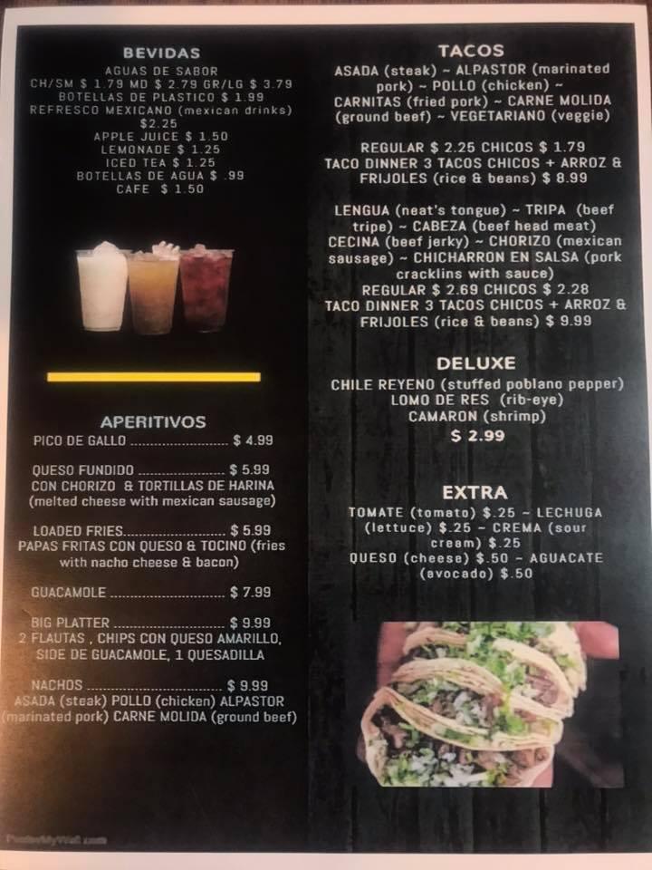 Menu at Los Jalapeño Brothers Family Restaurant & Catering, Harvard