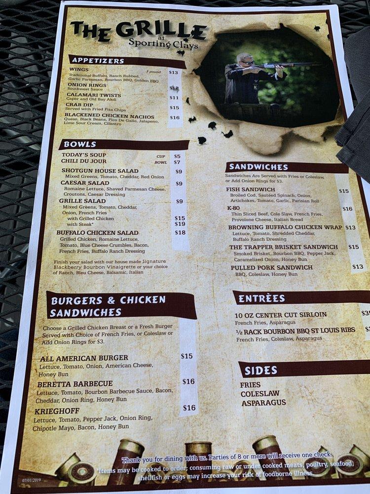 Menu at The Grille at Sporting Clays desserts, Seven Springs, 199 Teal Dr