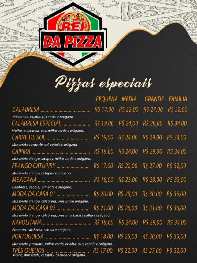 Menu At Rei Da Pizza Restaurant Brazil Rua Gonçalo Bezerra De Menezes 8538