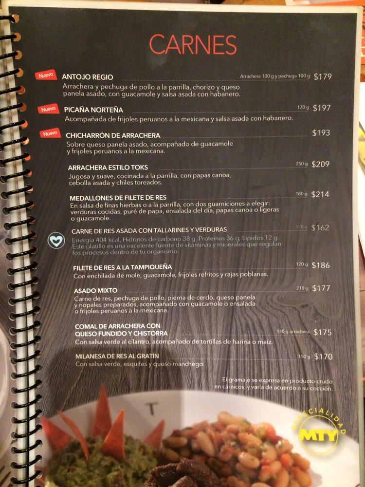 Menu at Toks Insurgentes cafeteria, Monterrey, Av Insurgentes 3901 Colonia