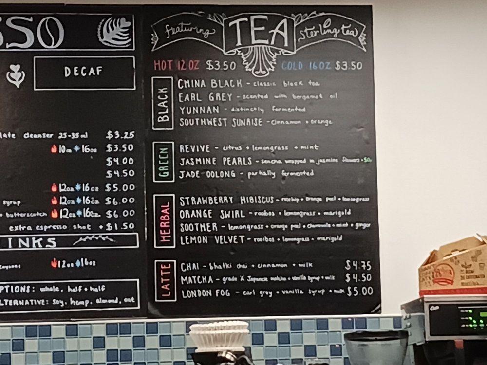 Menu at Avoca Coffee Roasters restaurant, Fort Worth, 835 Foch St