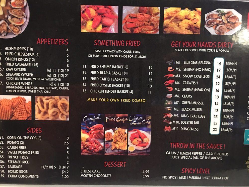 Menu at Red Crab Juicy Seafood pub & bar, WinstonSalem