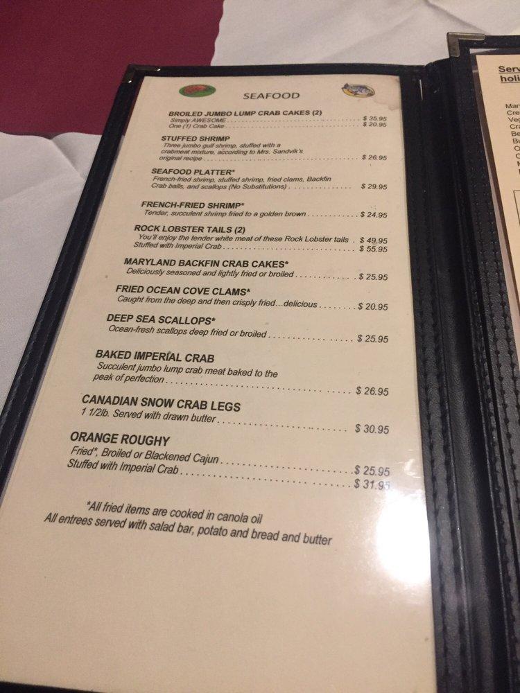 Menu at Edgewater Restaurant, Edgewater