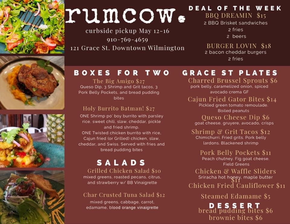 Menu at RUMCOW. pub & bar, Wilmington