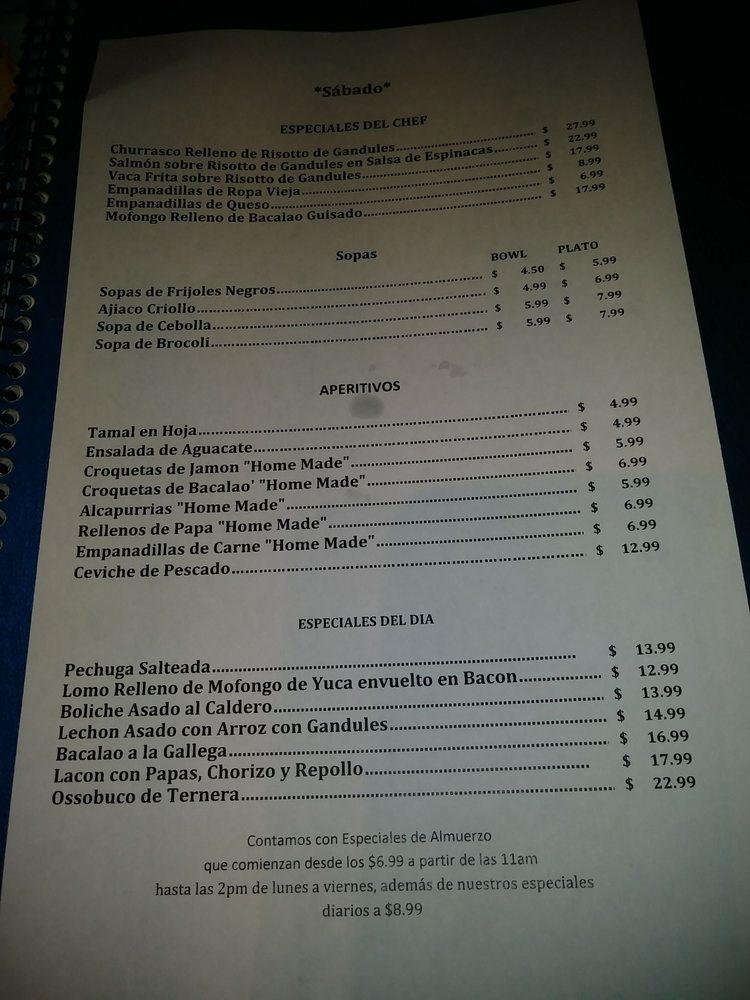 Menu at Metropol Restaurant Miami, Miami
