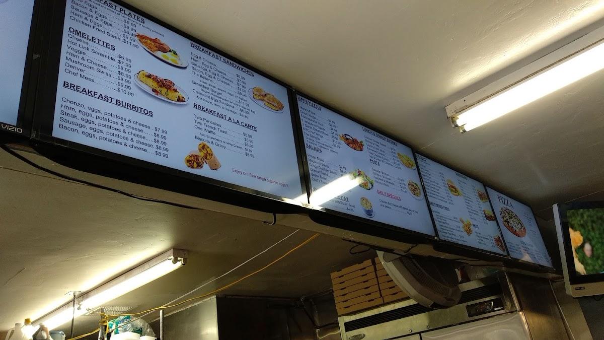 Menu at Oak Shores Malt Shop restaurant, Campo, Lake Morena Dr