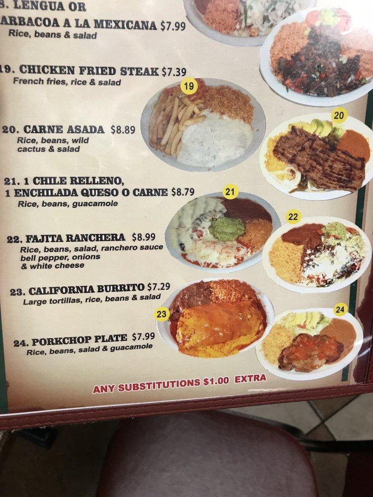 Menu At Taqueria Jalisco Restaurant Castroville