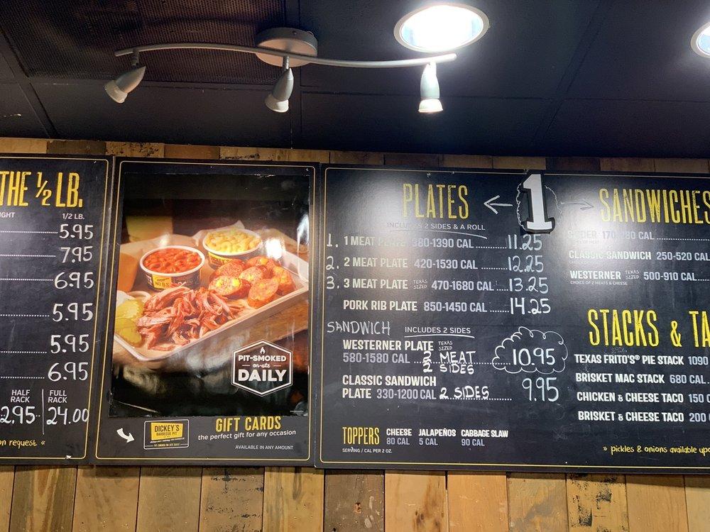 Menu At Dickey's Barbecue Pit, Fairfax, Fair Oaks Mall Ste M123