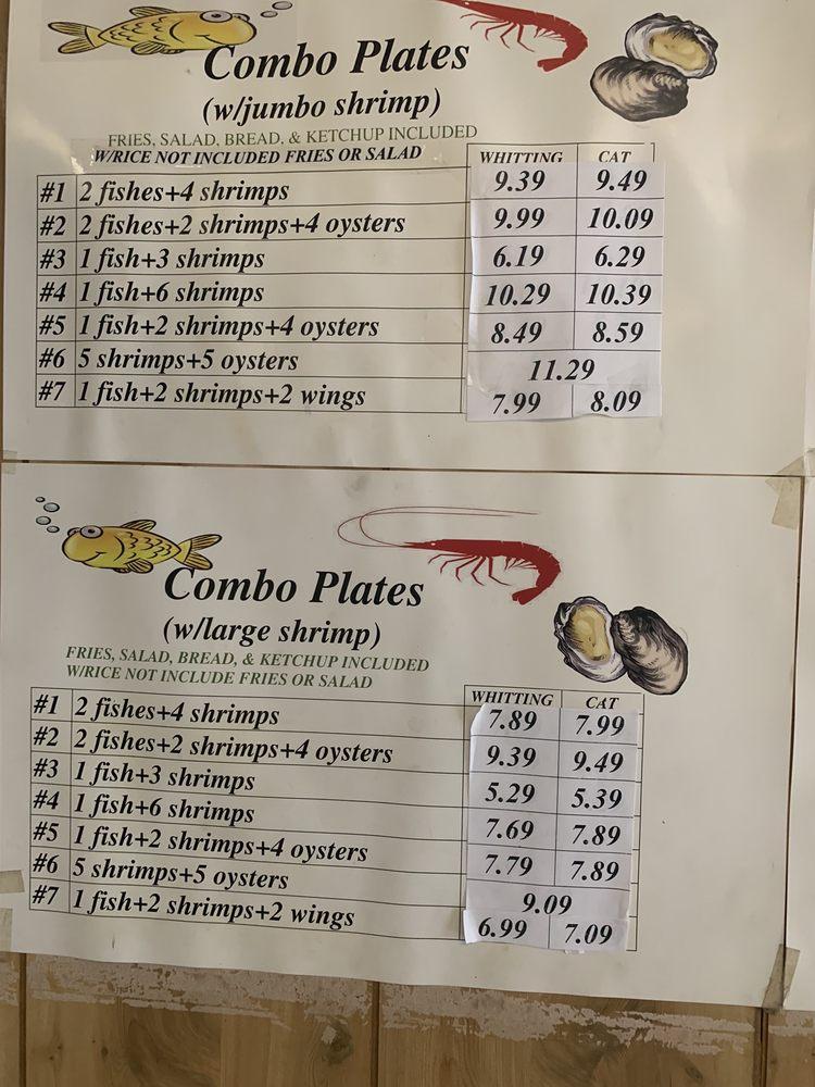 Menu at Blodgett Fish Market restaurant, Houston