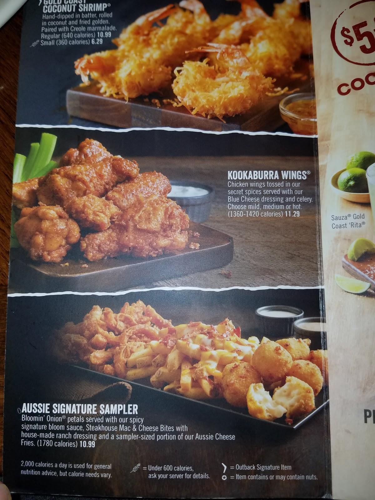 Menu at Outback Steakhouse, Niles, Youngstown Warren Rd