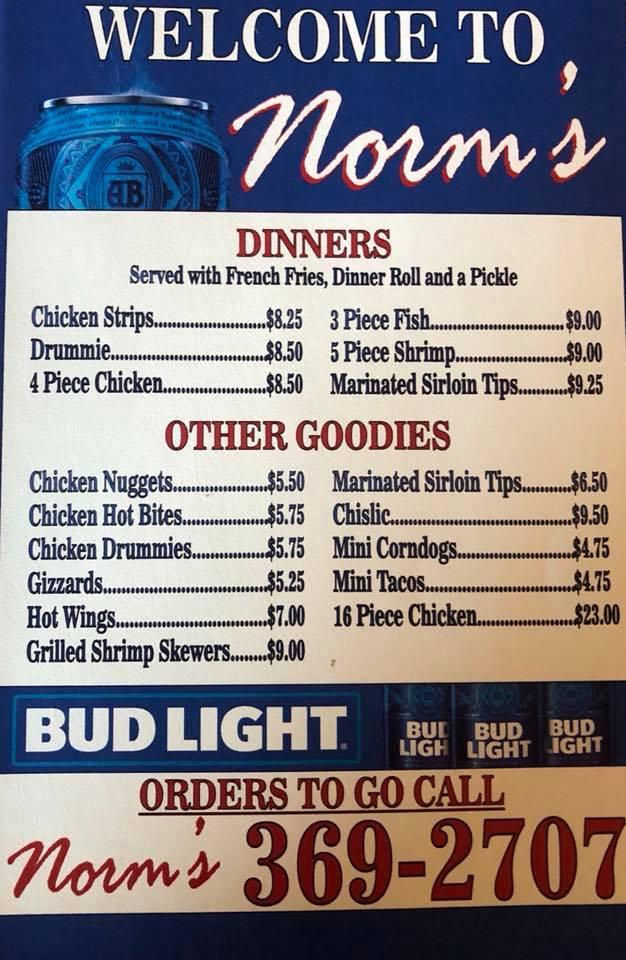 menu-at-norm-s-liquor-pub-bar-springfield