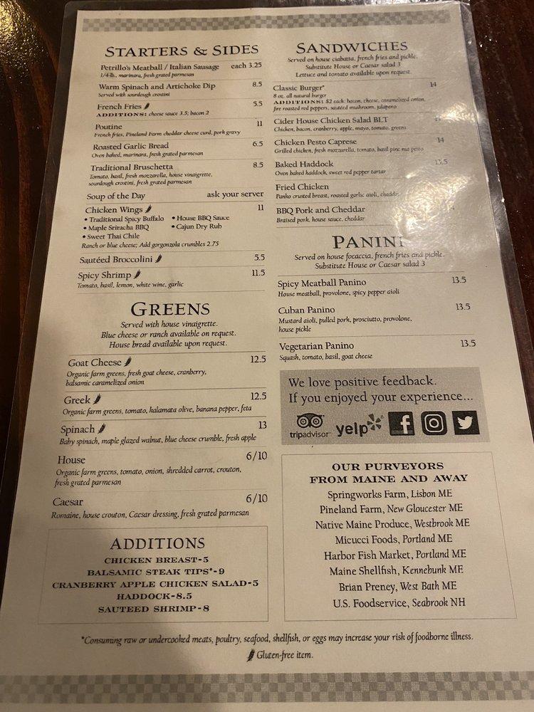 Menu at Petrillo's Food & Drink pub & bar, Freeport