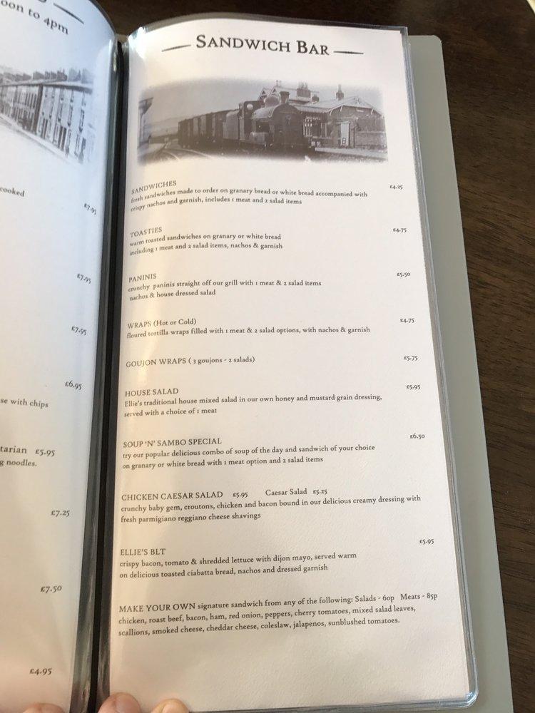Menu at Ellie's Restaurant, Dungannon