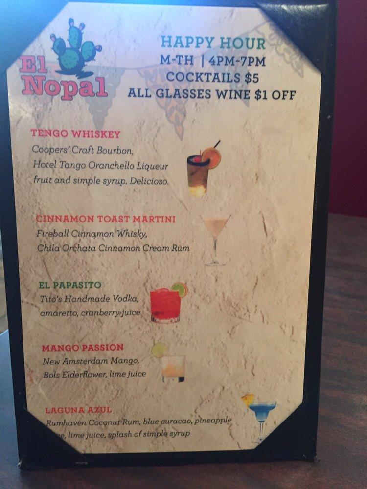 Menu at El Nopal Mexican Restaurant, Louisville, Taylorsville Rd