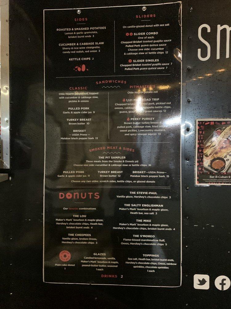 Menu at Smoke & Donuts BBQ, Orlando, 609 Irvington Ave Suite 2