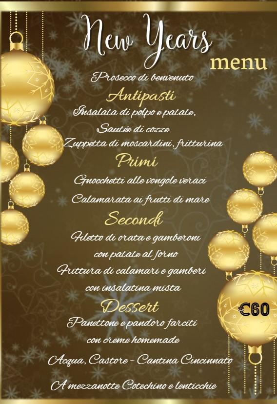 Menu di ristorante zampi 