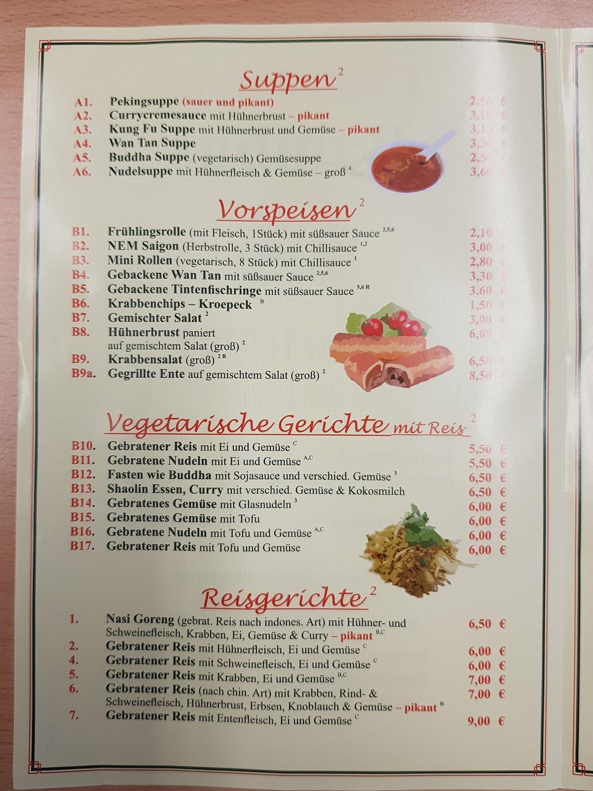 Speisekarte Von Bambus China Imbiss Restaurant Sankt Ingbert