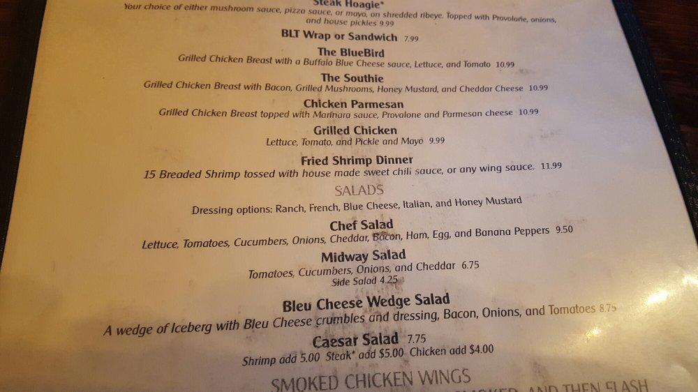 Menu at Midway Cafe, Fort Thomas