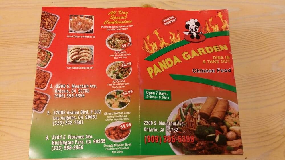 Menu at Panda Garden Chinese Food restaurant, Ontario