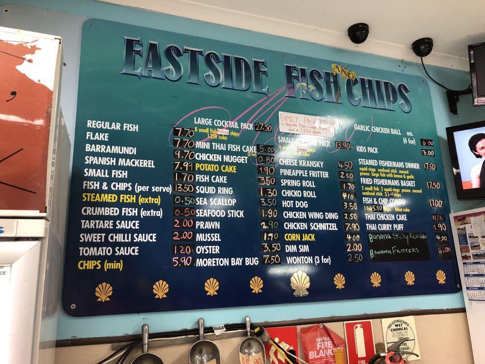 Menu at Eastside Fish & Chips fast food, East Side