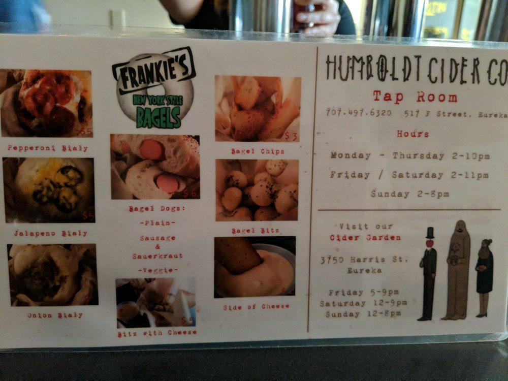 Menu at Humboldt Cider Company Tap Room pub & bar, Eureka