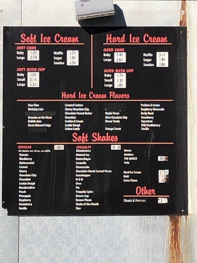 Menu at Nebo Queen DriveInn fast food, Nephi