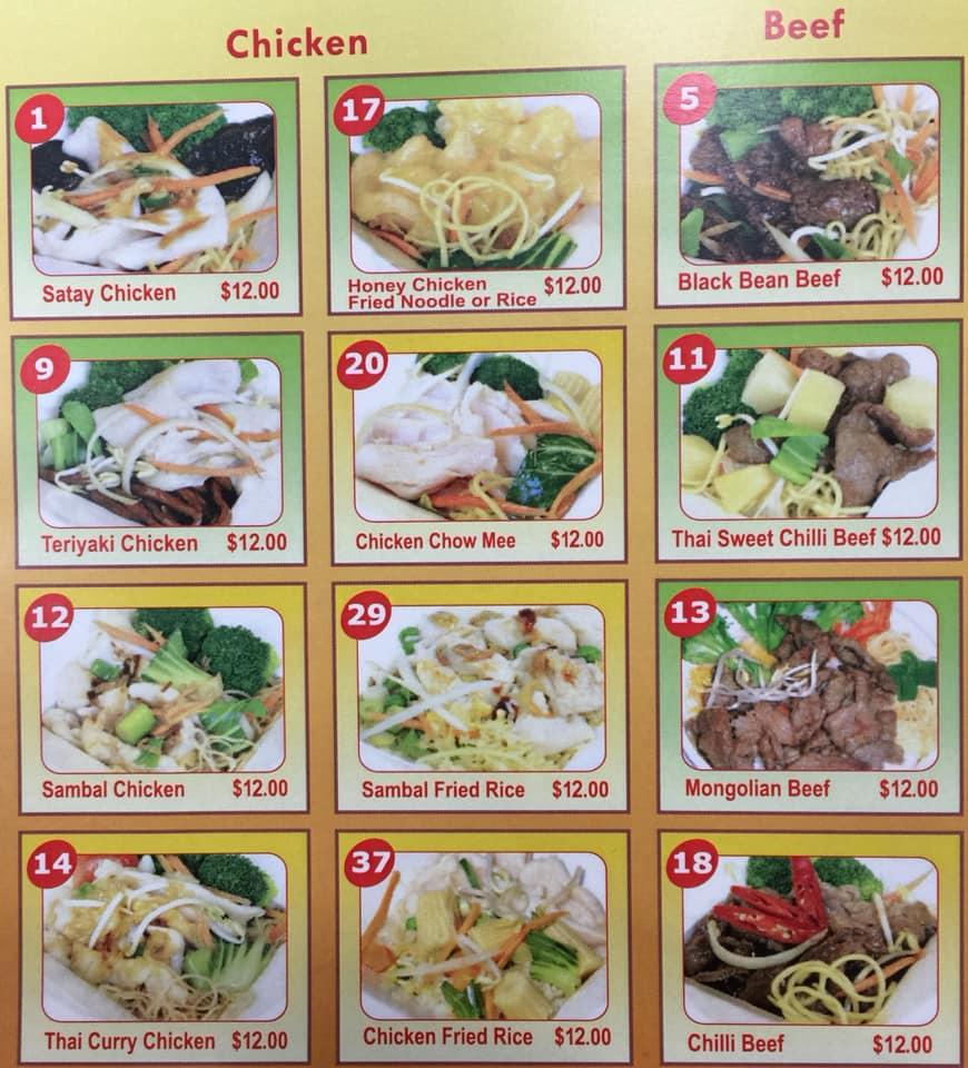 Menu at Avalon Noodle & Fastfood restaurant, Hamilton
