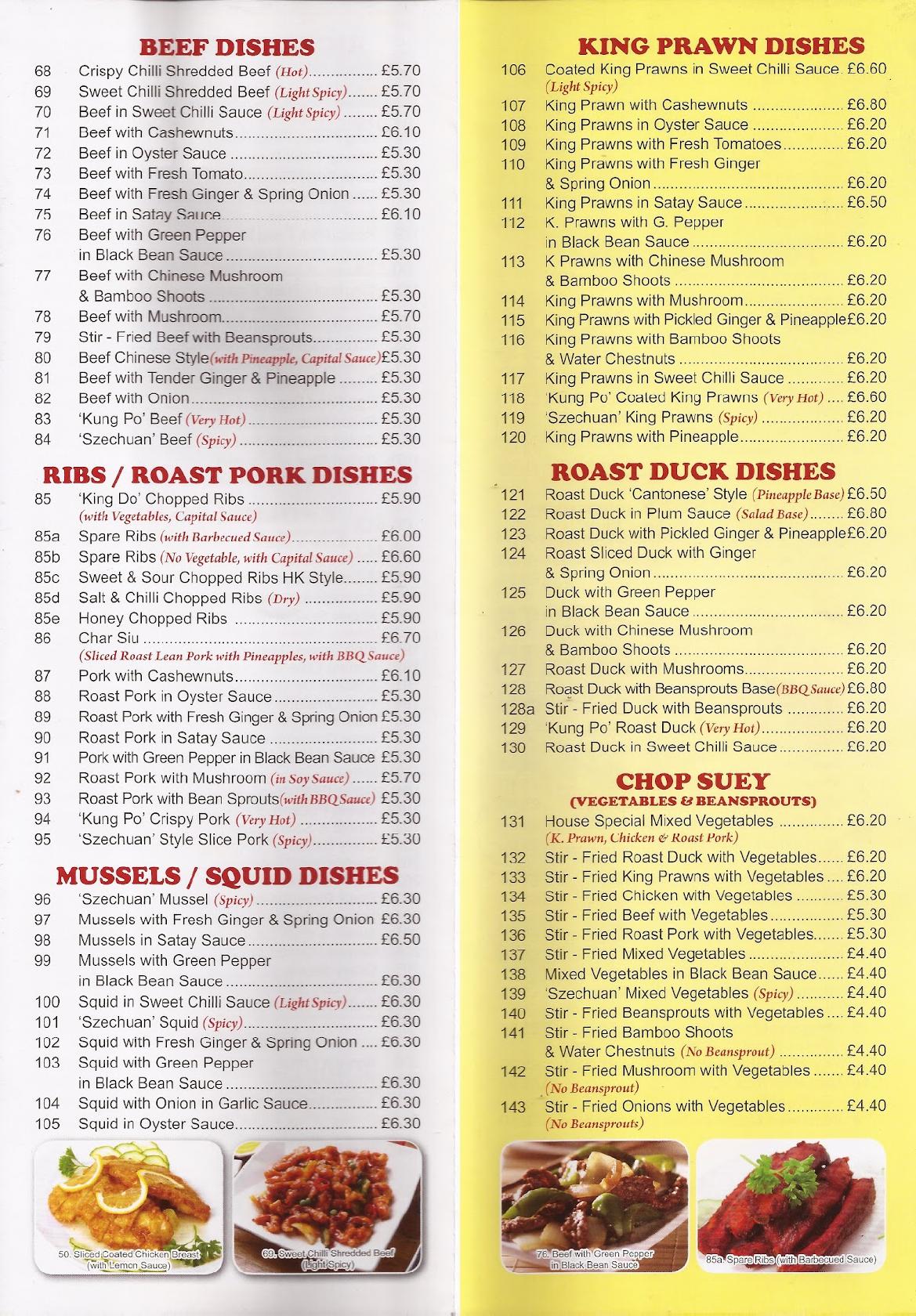 China Dragon Menu Prices