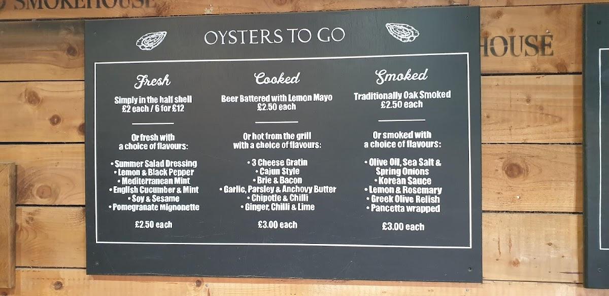 Menu at Sole Bay Fish Company restaurant, Southwold