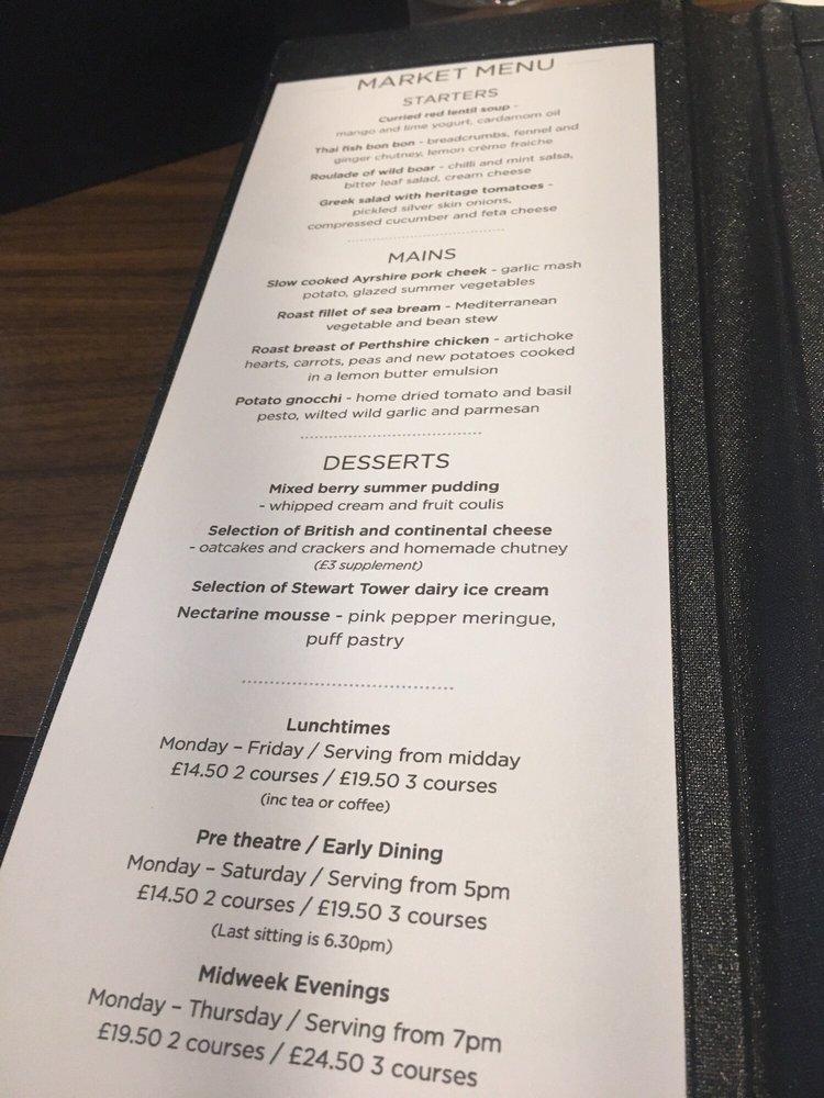 indigo hotel edinburgh restaurant menu