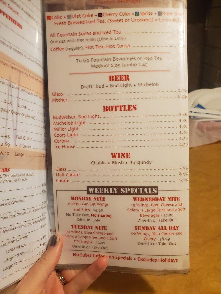 Menu at Flyers Wings & Grill restaurant, Orlando, W Colonial Dr