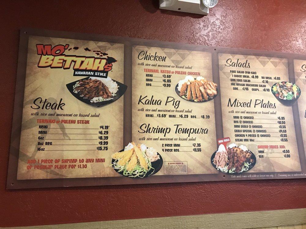 Menu at Mo Bettahs steakhouse Bountiful Menu at Mo Bettahs steakhouse Bountiful