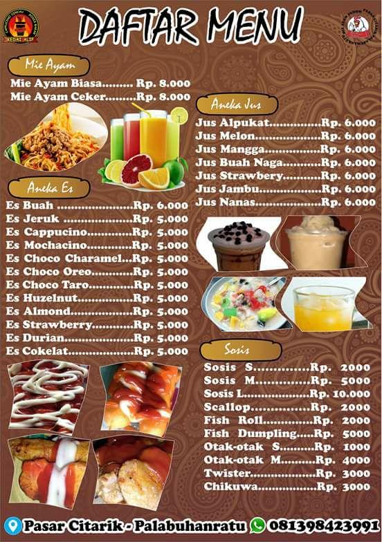 Menu at Kedai Alif restaurant, Pasirsuren, Kp Parungcabok Rt/Rw 01/04 ...