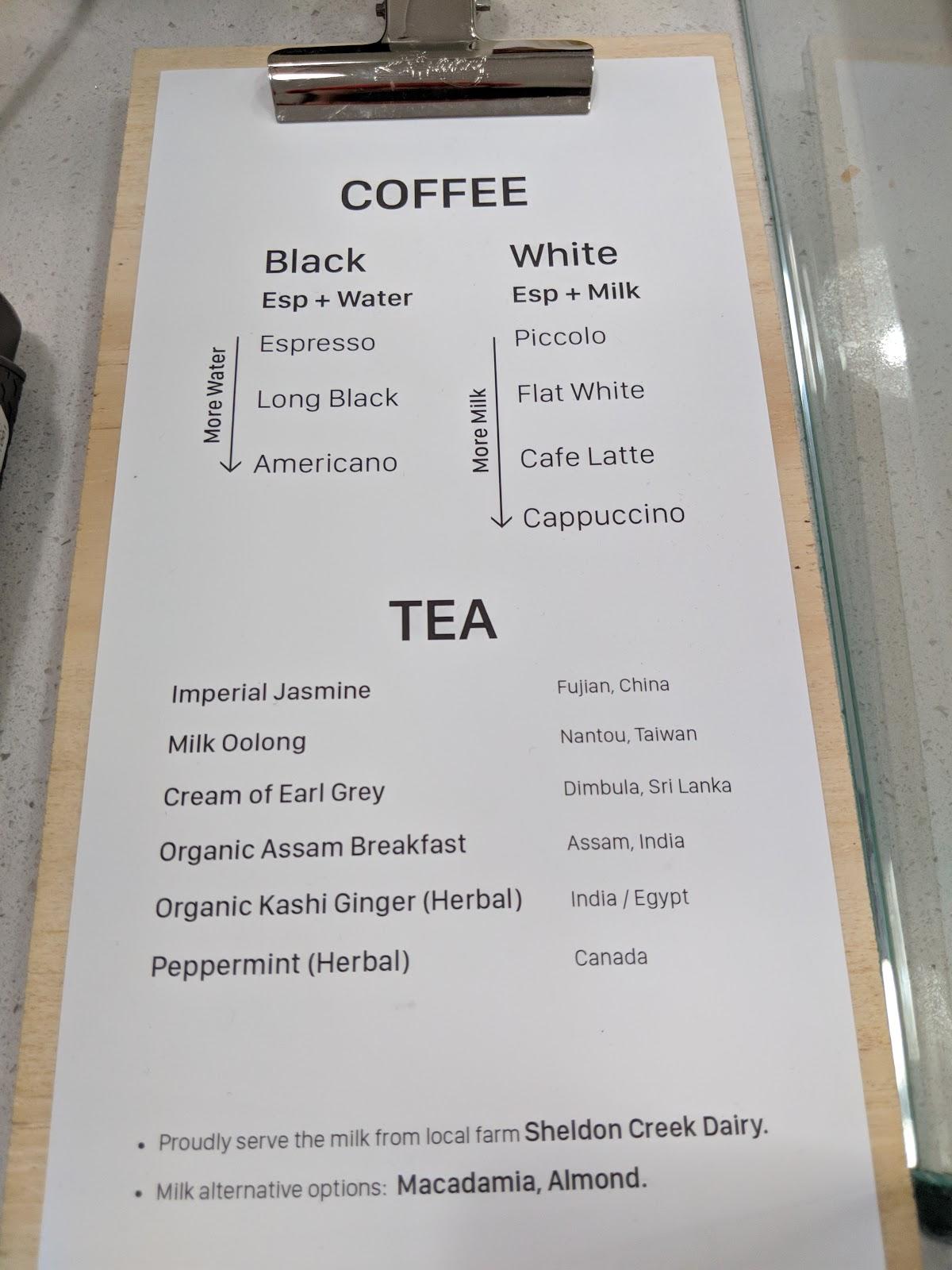 Menu at The Library Specialty Coffee cafe, Toronto, 281 Dundas St W