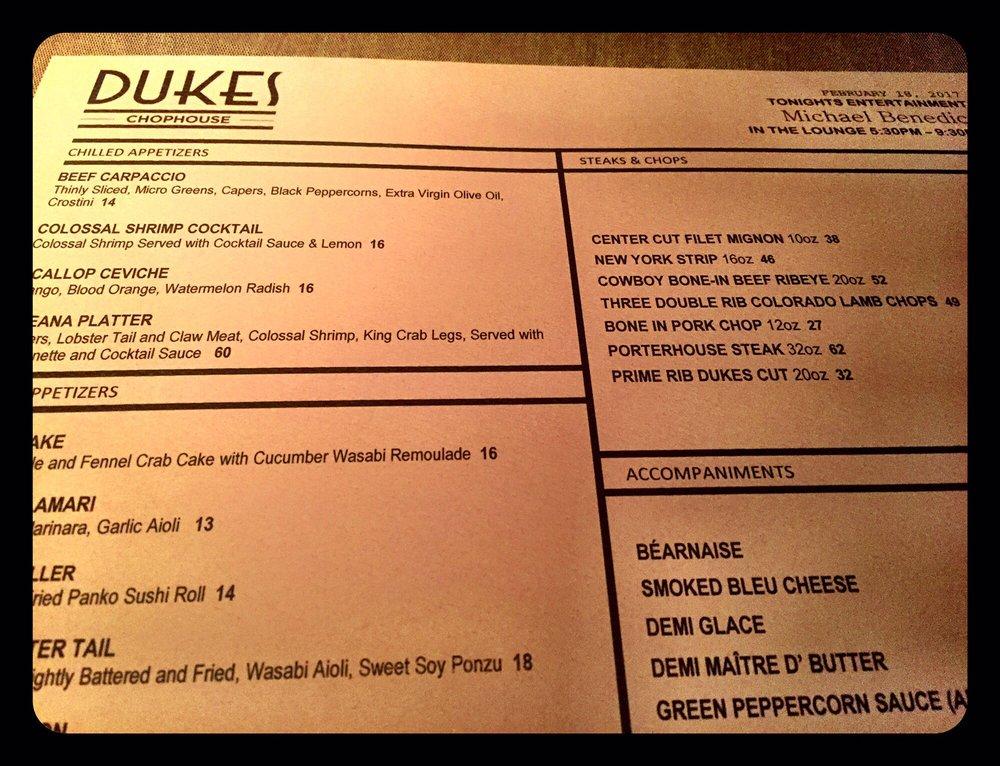 Menu At Dukes Chophouse Steakhouse Schenectady   R9a9 Menu Dukes Chophouse 2022 10 