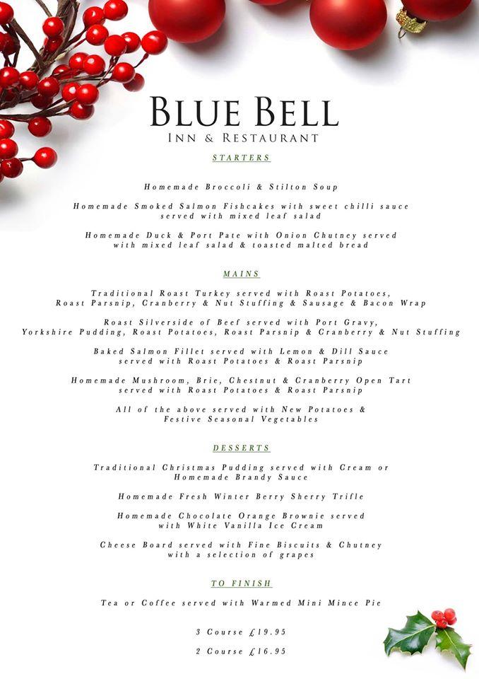 blue bell inn valentines day menu