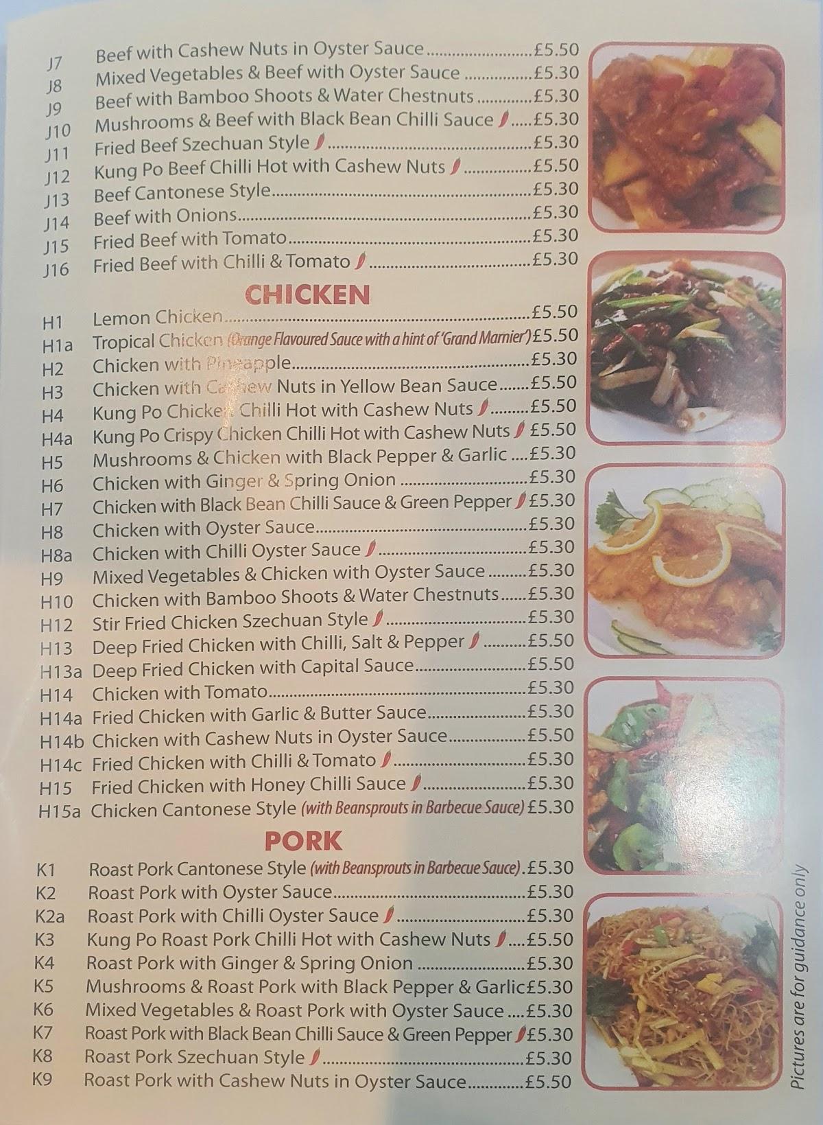 Menu at Yummy House fast food, Canvey Island