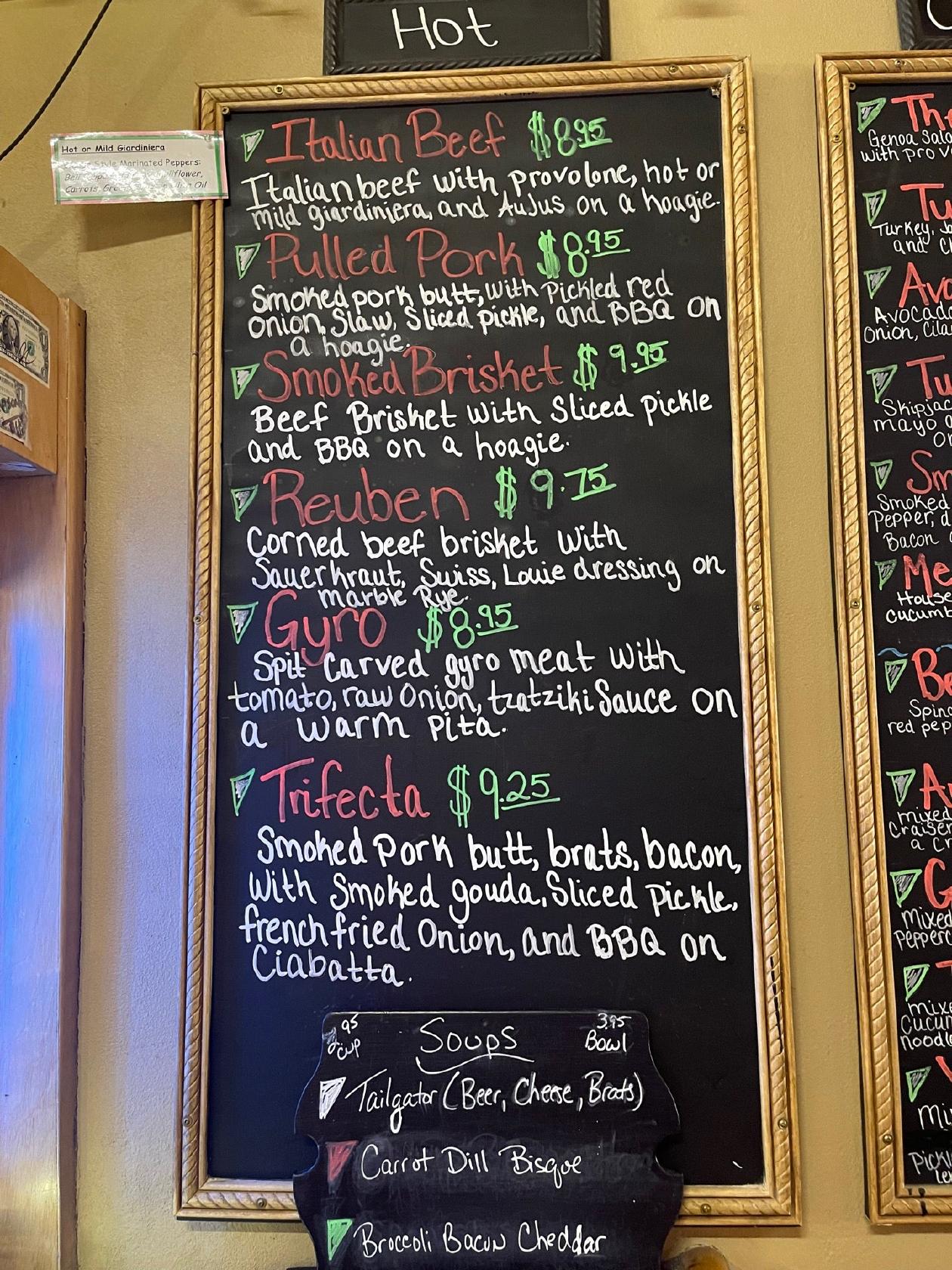 Menu at CT's Deli LLC pub & bar, Rhinelander