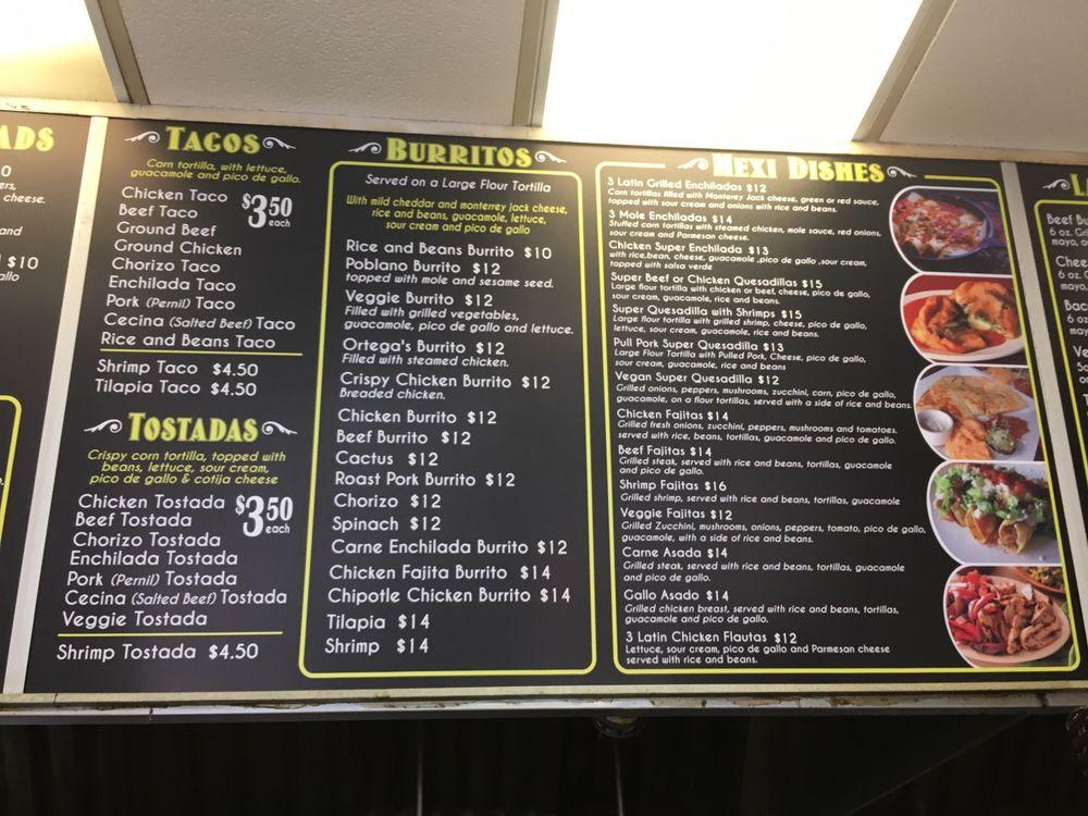 Menu at Flatbush Latin Grill restaurant, New York City