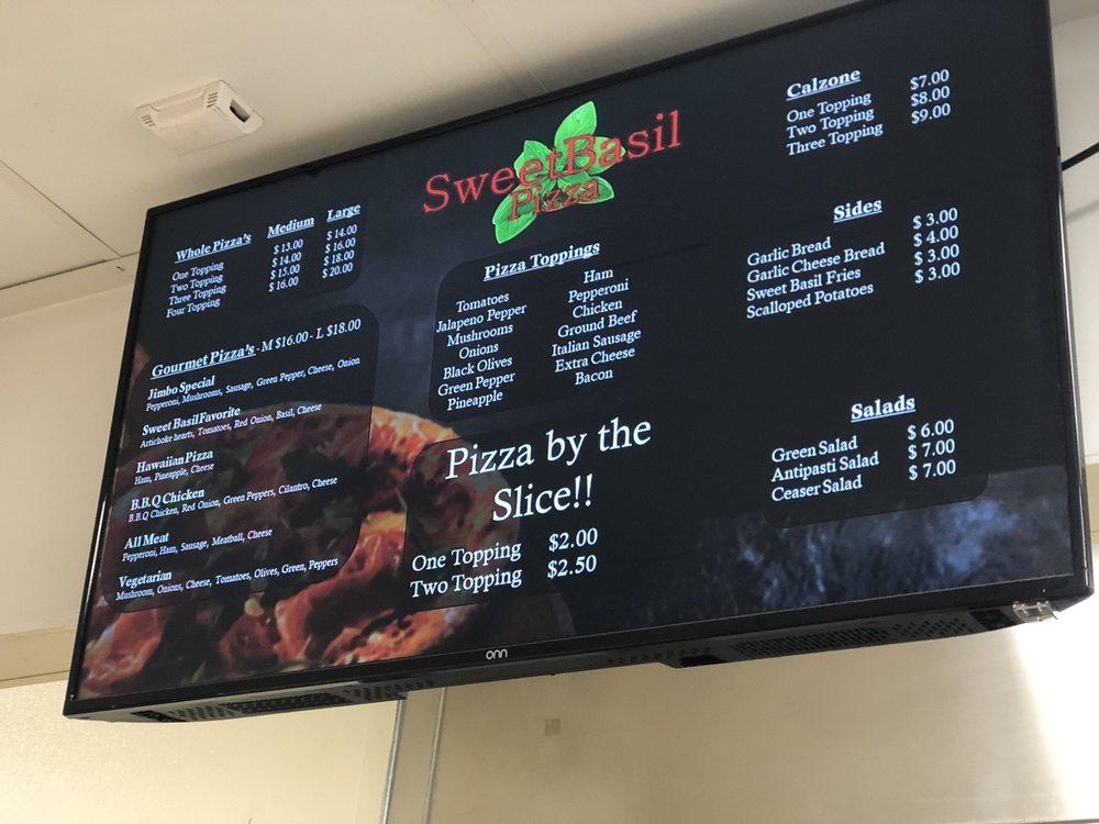Menu at Sweet Basil Pizza pizzeria, Duarte, E Huntington Dr
