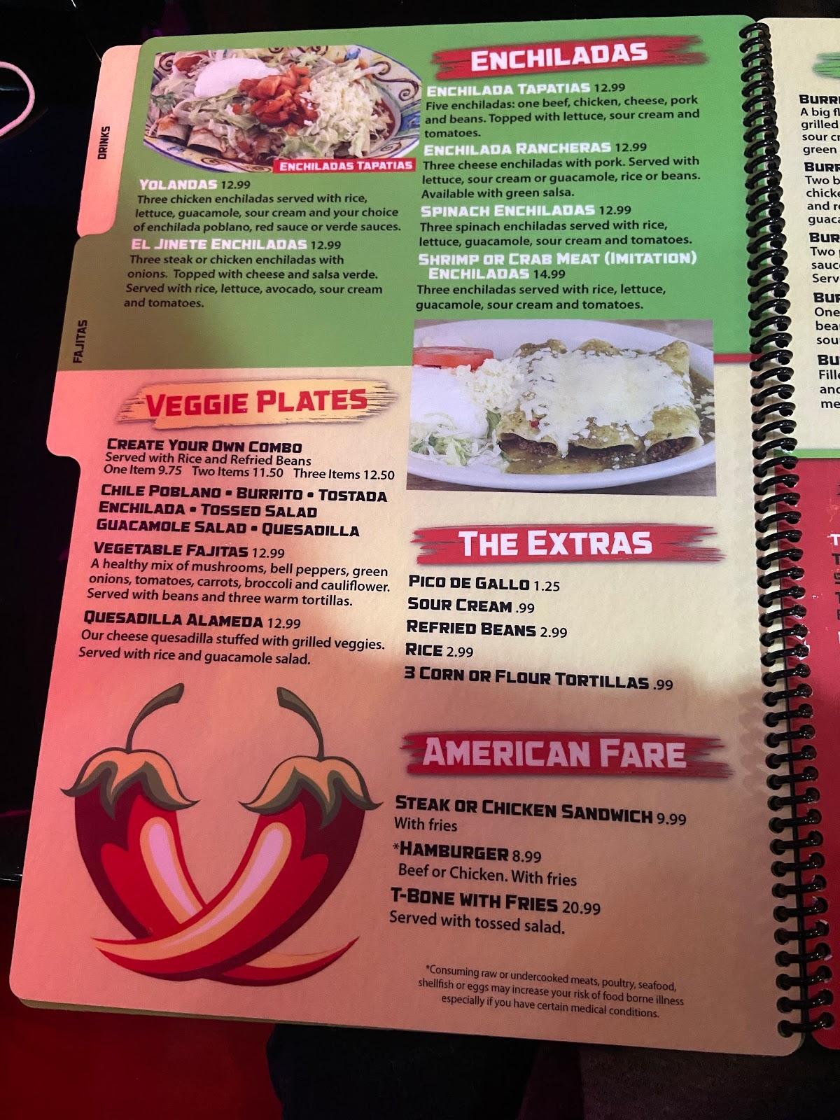 Menu at El Mexican Restaurant, Deer Park, Webster Ave