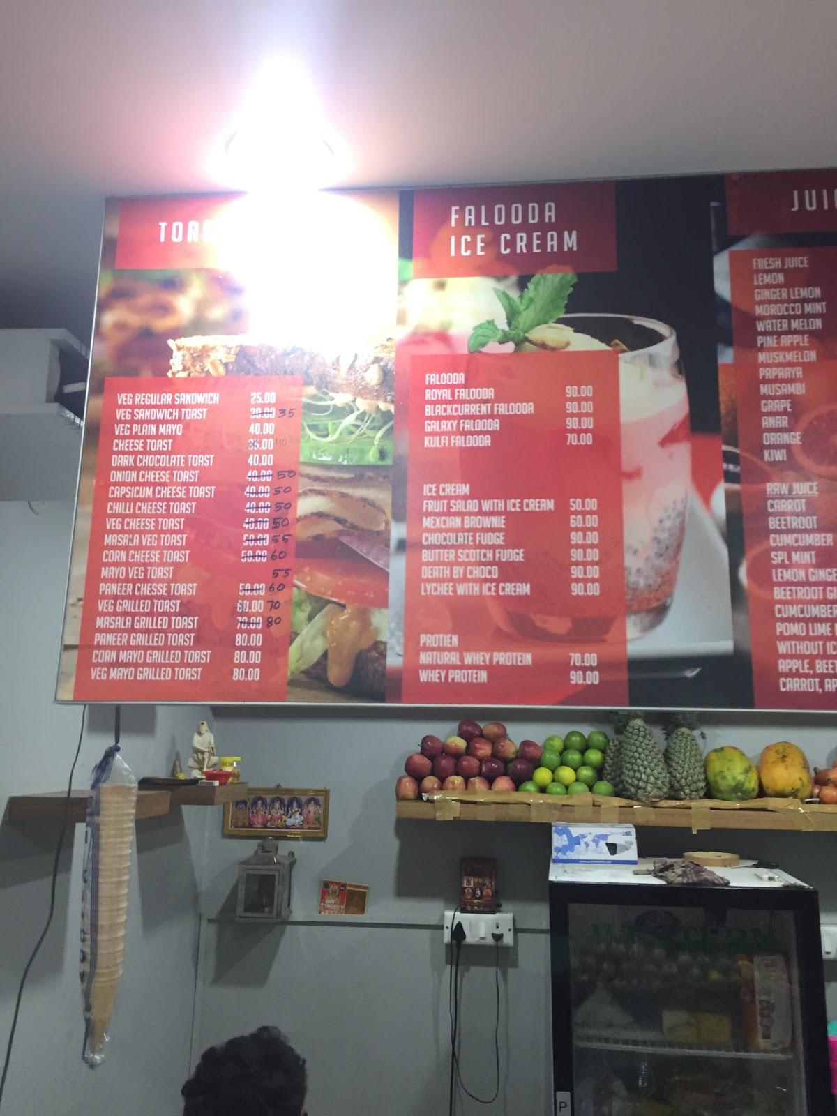 Menu at Klieo Cafe, Chennai, 306