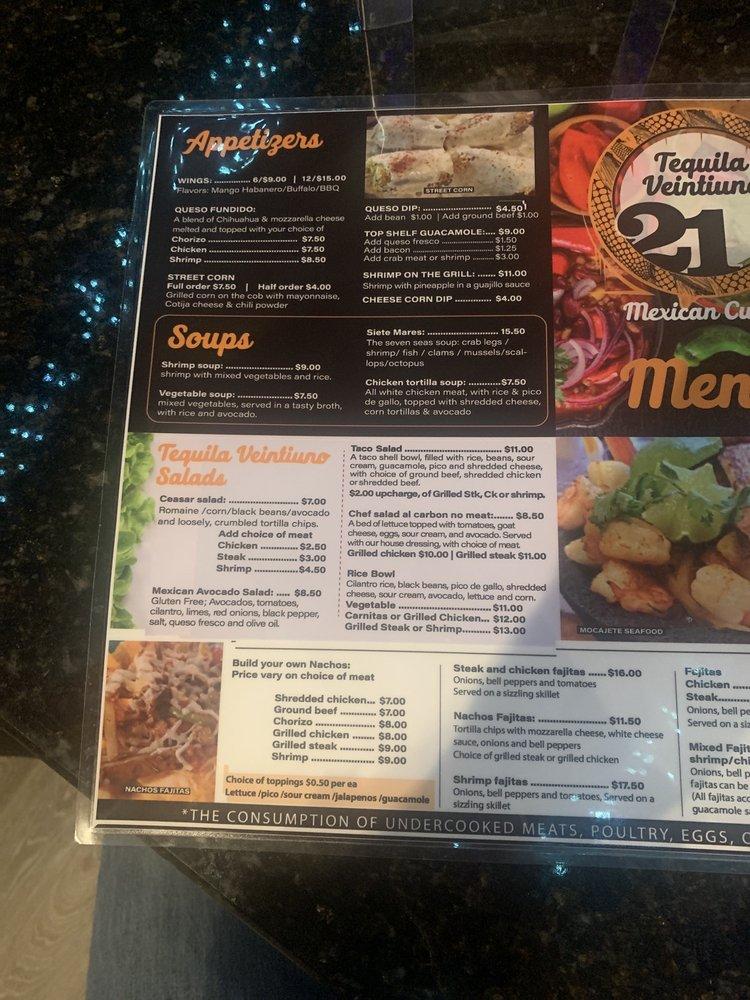 Menu at Tequila Veintiuno Mexican Cuisine desserts, Cocoa