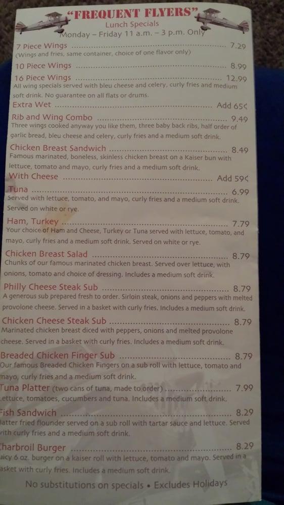 Menu at Flyers Wings & Grill restaurant, Orlando, W Colonial Dr