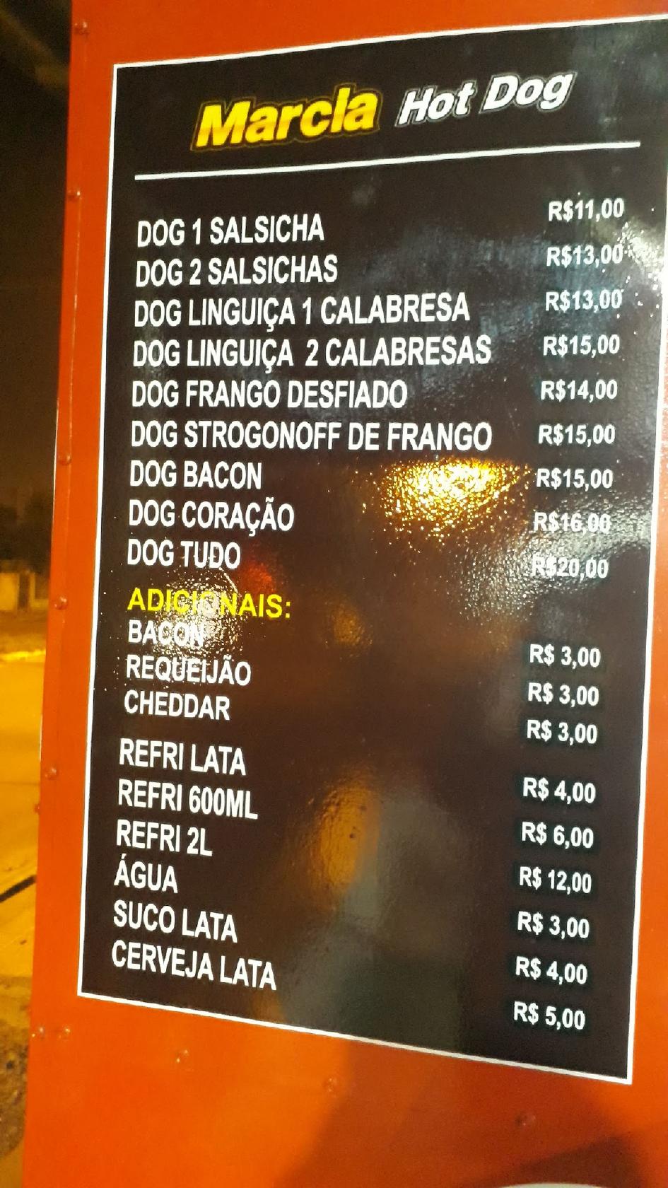 Menu em MÁRCIA HOT DOG restaurante, Sombrio